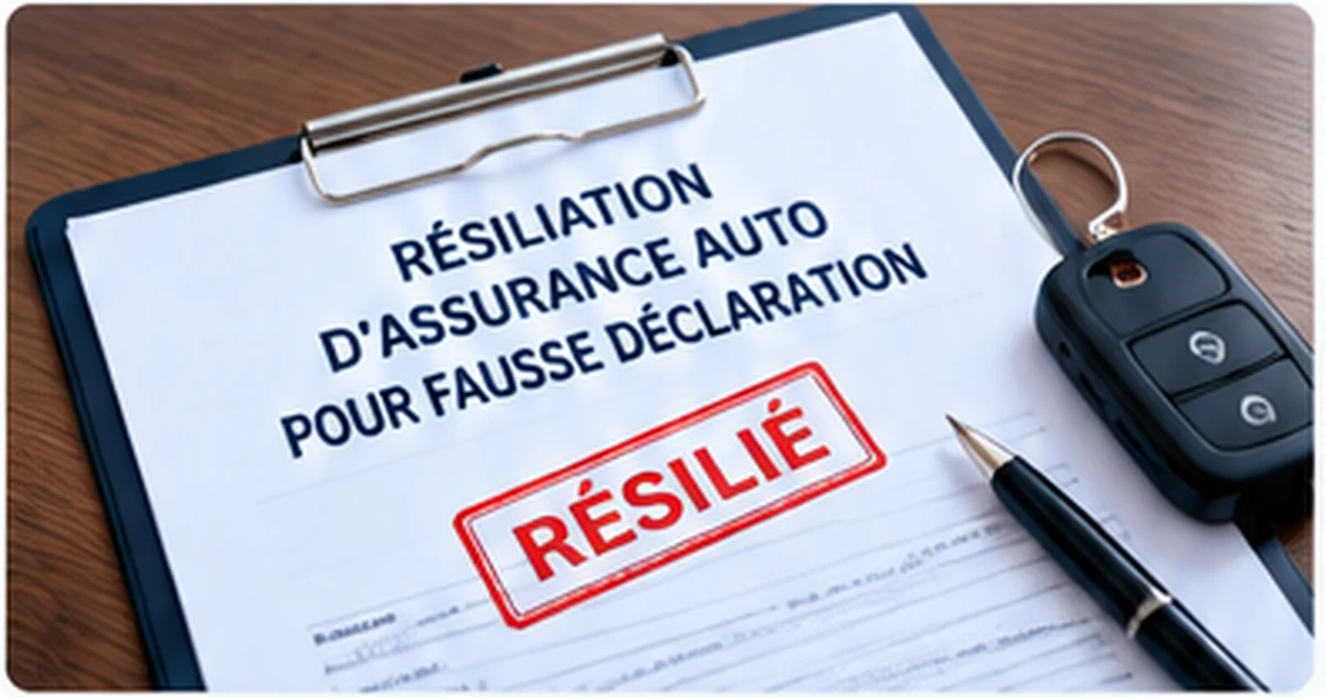Document de résiliation d’assurance auto pour fausse déclaration