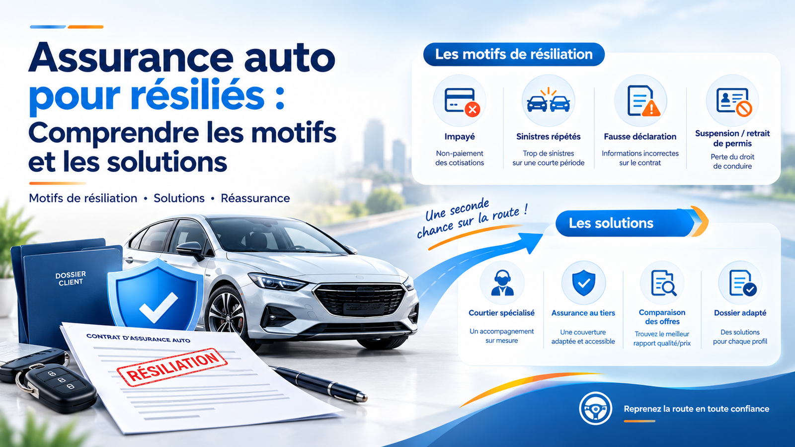 Assurance auto pour résiliés : Comprendre les motifs et les solutions