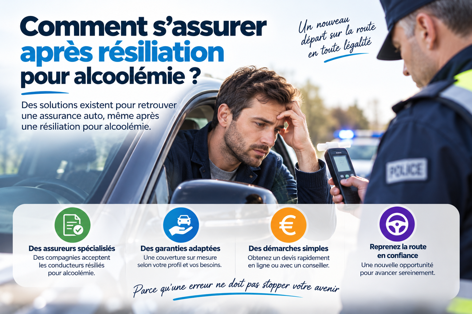 Comment s’assurer après résiliation pour alcoolémie ?