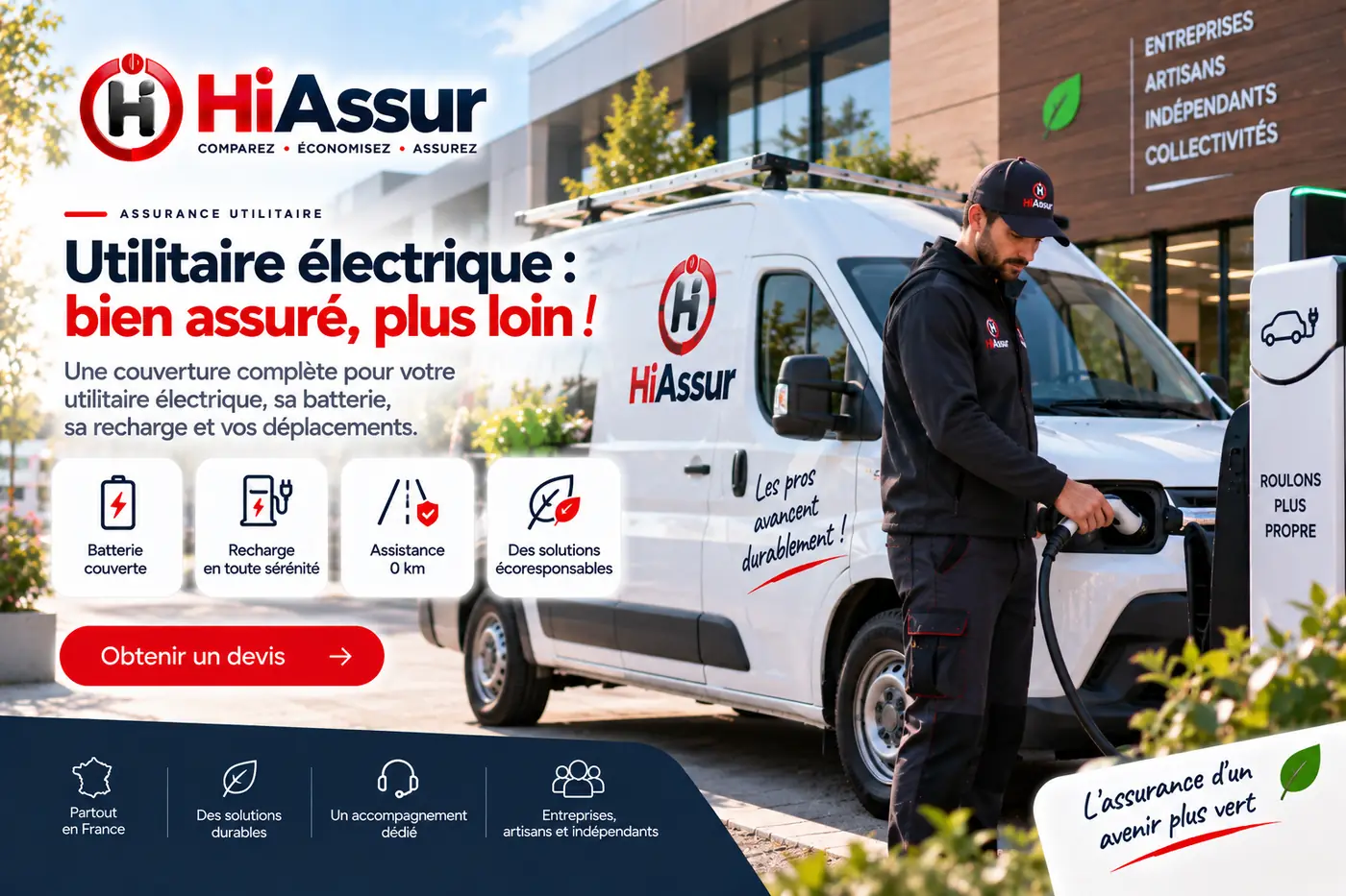 Assurance utilitaire électrique : batterie, recharge et assistance