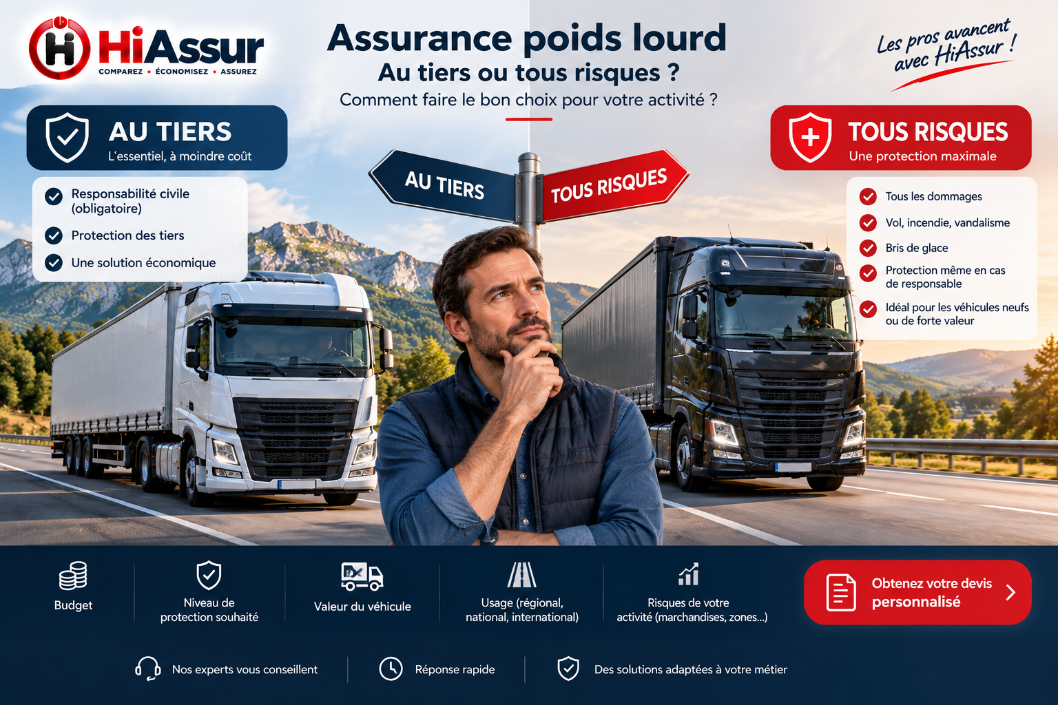 Assurance poids lourd au tiers ou tous risques : comment arbitrer ?