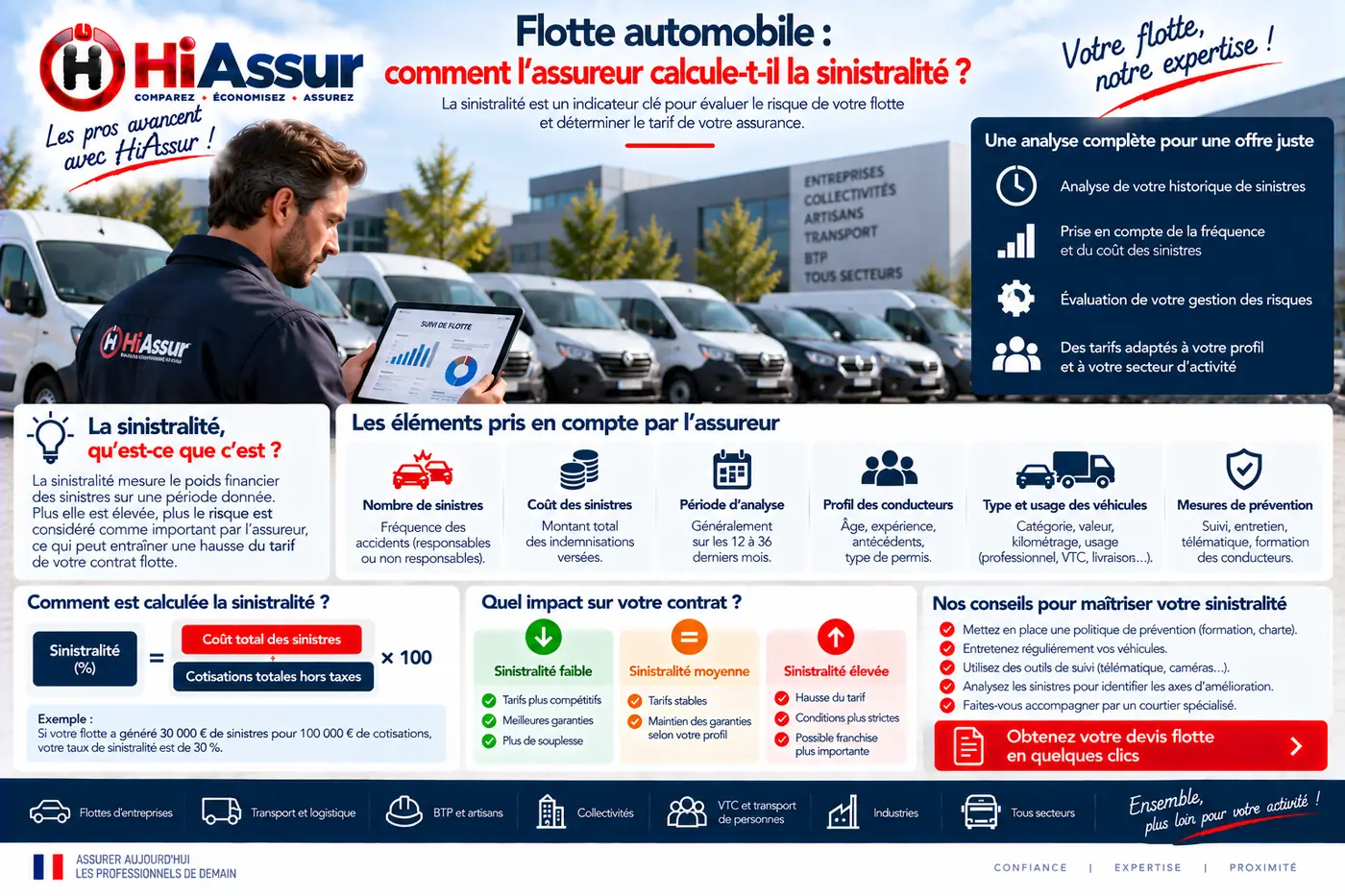 Flotte automobile : comment l'assureur calcule-t-il la sinistralité ?