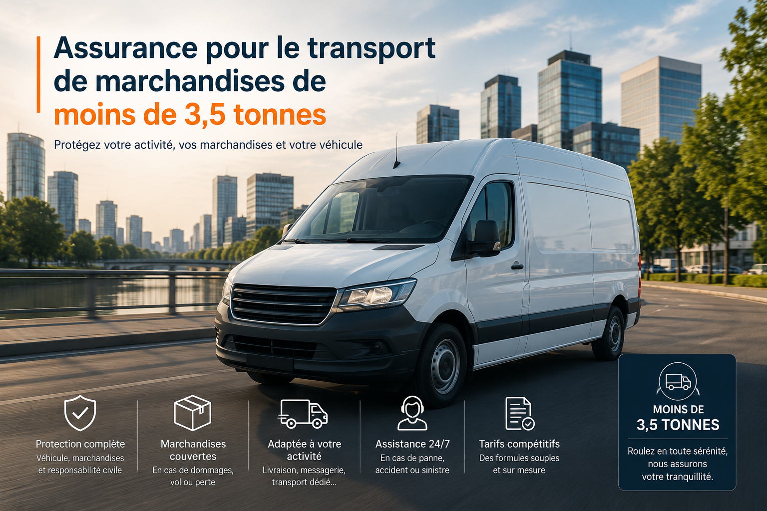 Assurance pour le transport de marchandises de moins de 3,5 tonnes