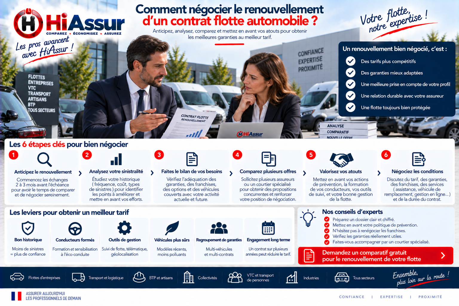 Comment négocier le renouvellement d'un contrat flotte automobile ?