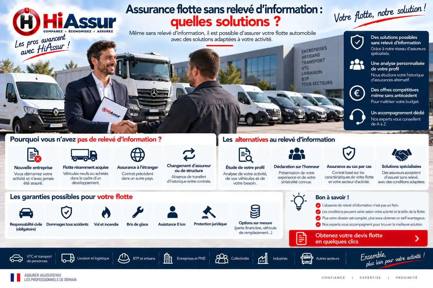 Assurance flotte sans relevé d'information : quelles solutions ?