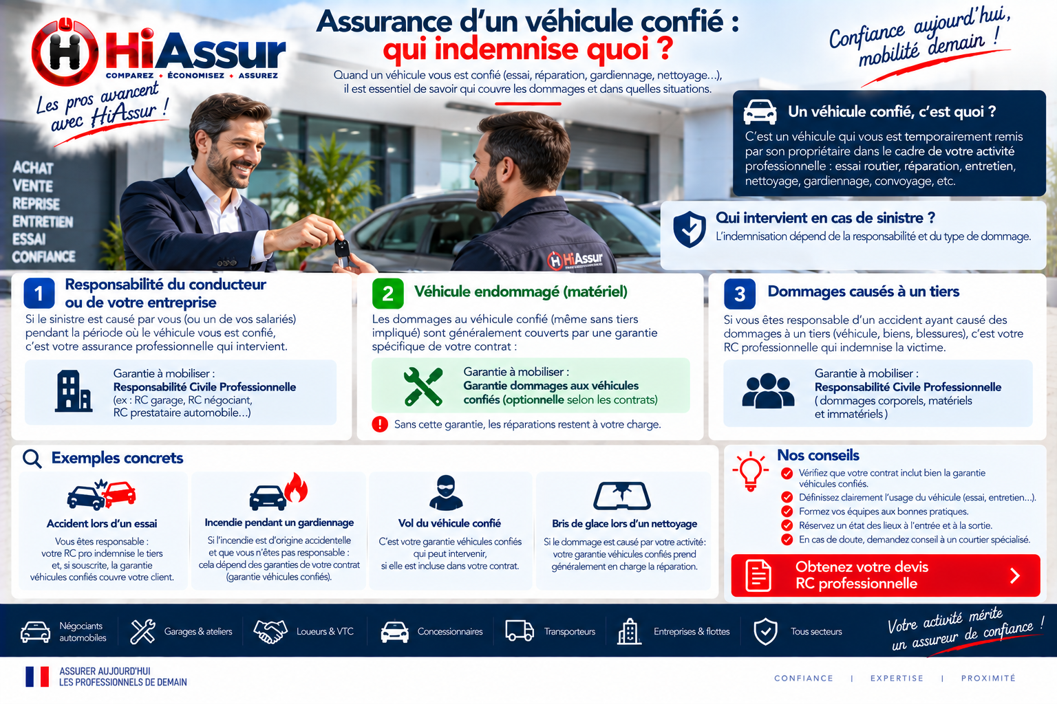 Assurance d'un véhicule confié : qui indemnise quoi ?