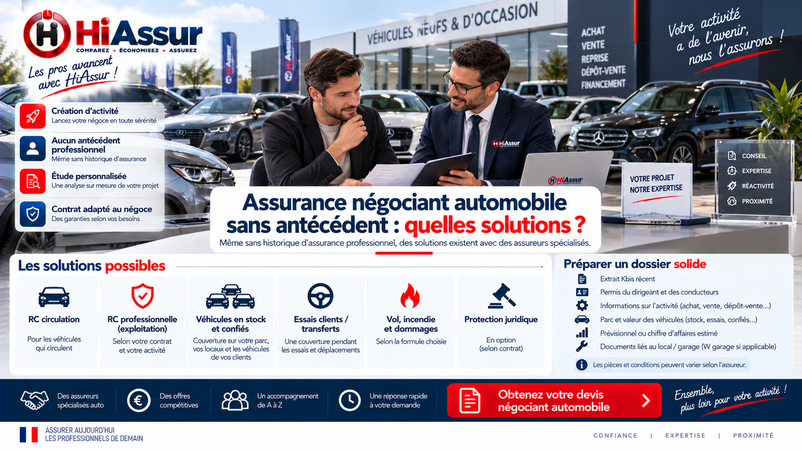 Assurance négociant automobile sans antécédent : quelles solutions ?