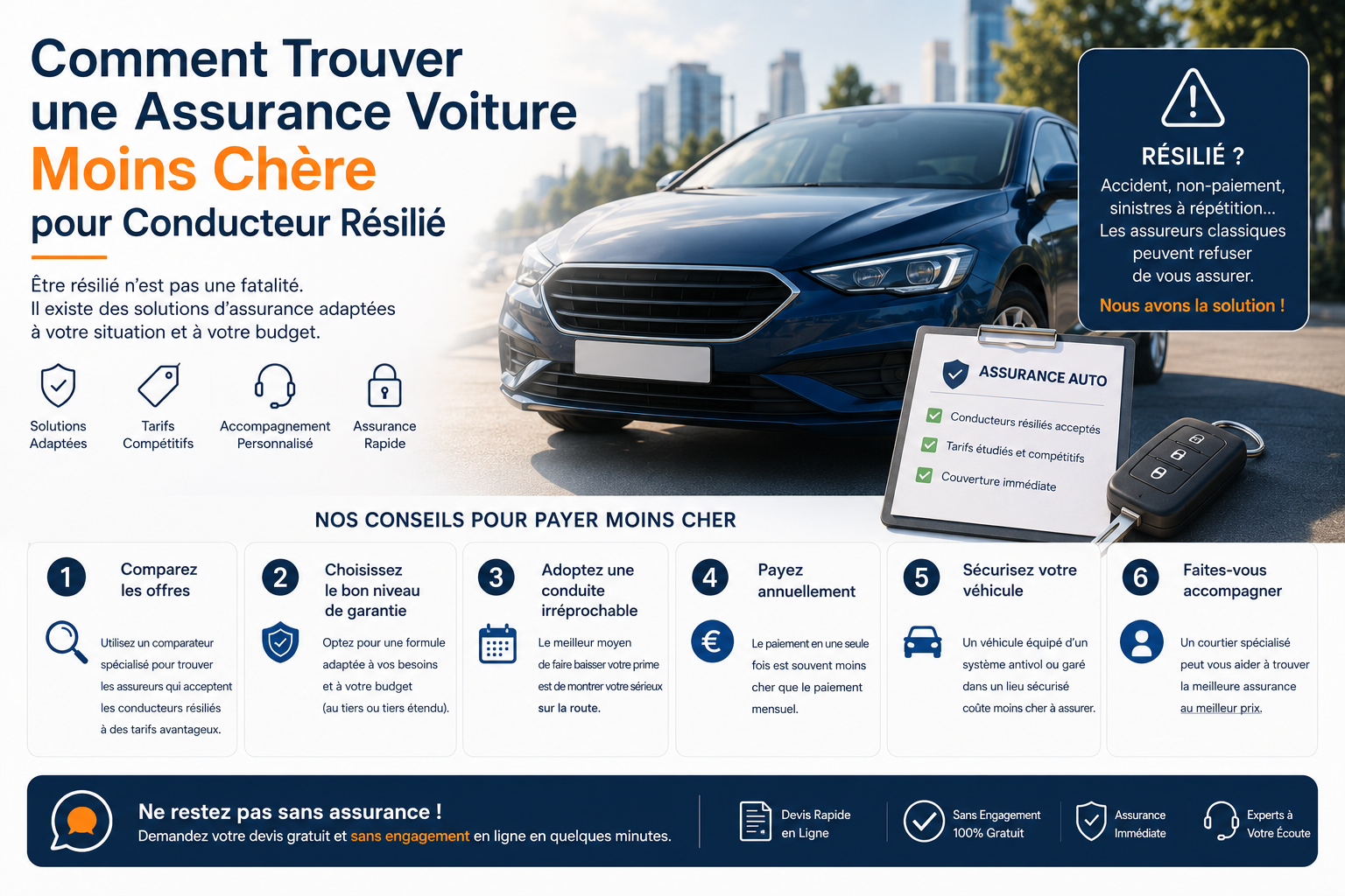 Comment Trouver une Assurance Voiture Moins Chère pour Conducteur Résilié