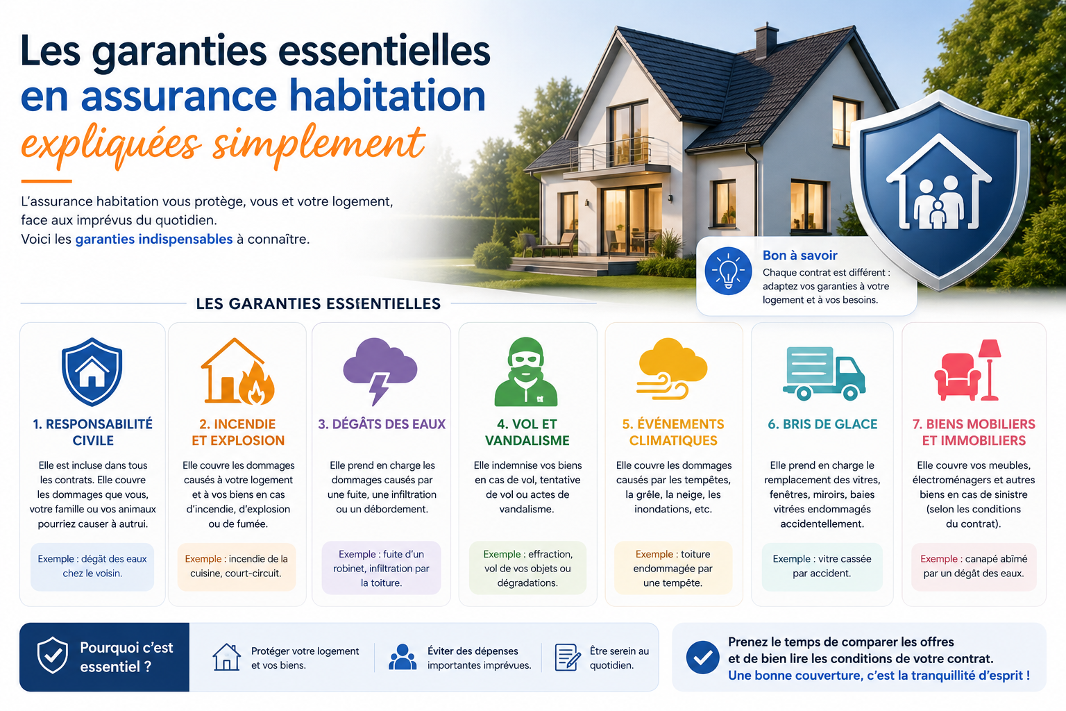 Les garanties essentielles en assurance habitation expliquées simplement