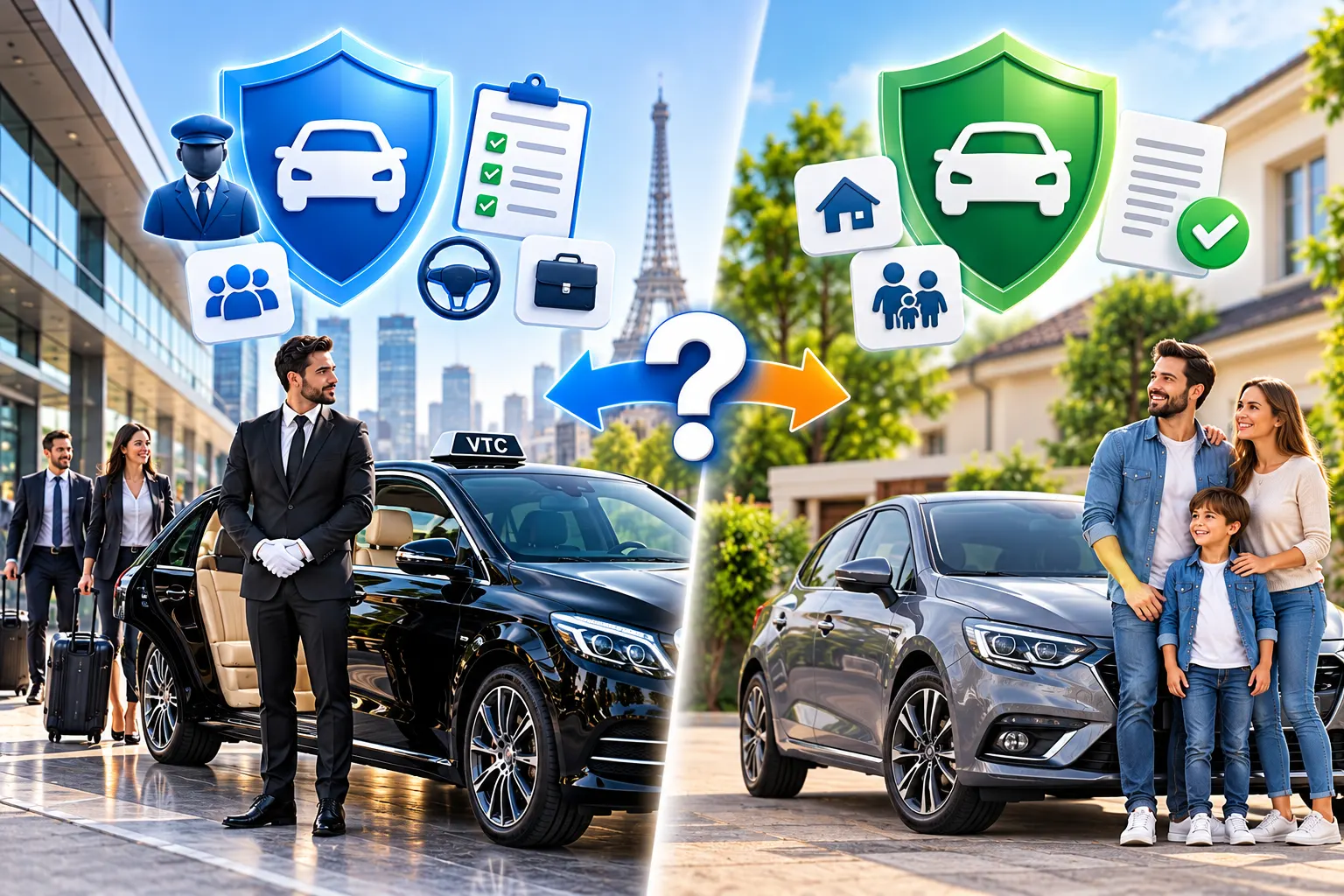 Assurance VTC ou contrat auto personnel : quelle différence ?