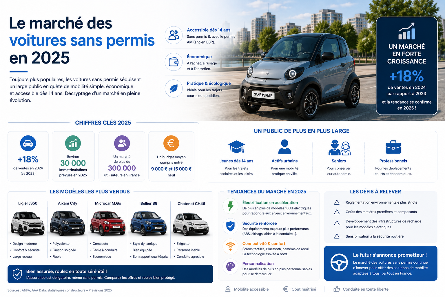 Le marché des voitures sans permis en 2025
