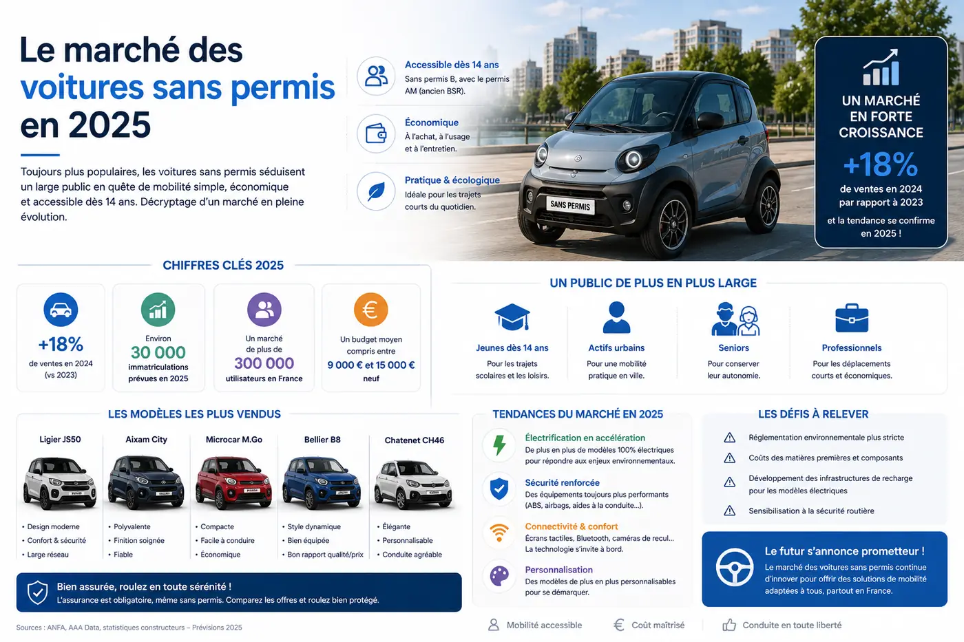 Le marché des voitures sans permis en 2025