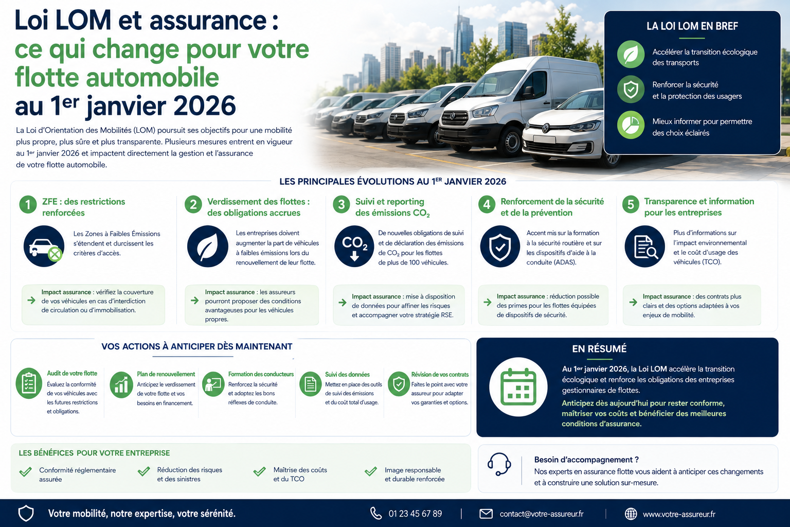 Loi LOM et assurance : ce qui change pour votre flotte automobile au 1er janvier 2026