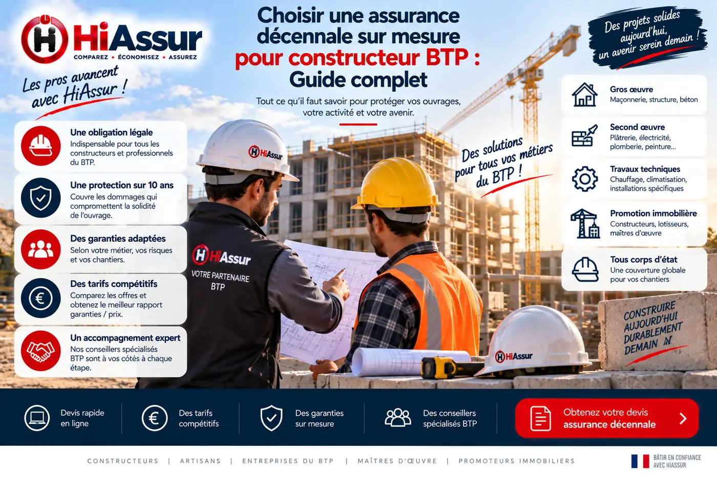 Choisir une assurance décennale sur mesure pour constructeur BTP : Guide complet