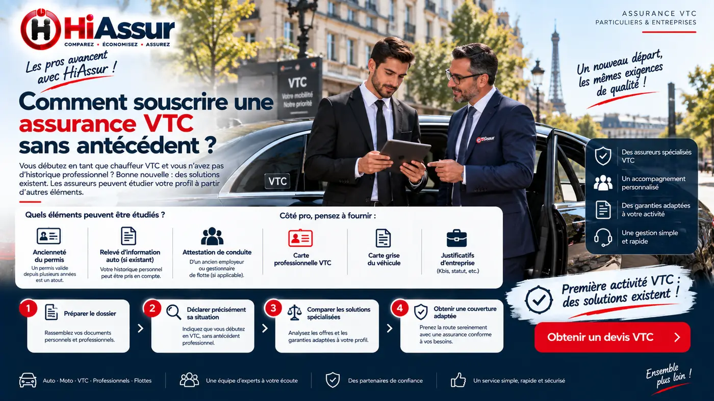 Comment souscrire une assurance VTC sans antécédent ?