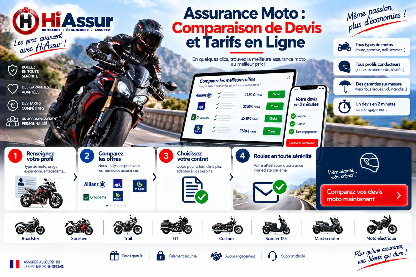 Assurance Moto : Comparaison de Devis et Tarifs en Ligne – Comment ça Marche ?