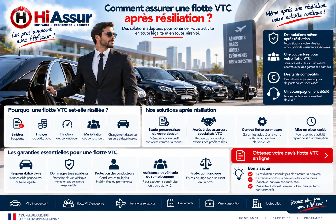 Comment assurer une flotte VTC après résiliation ?