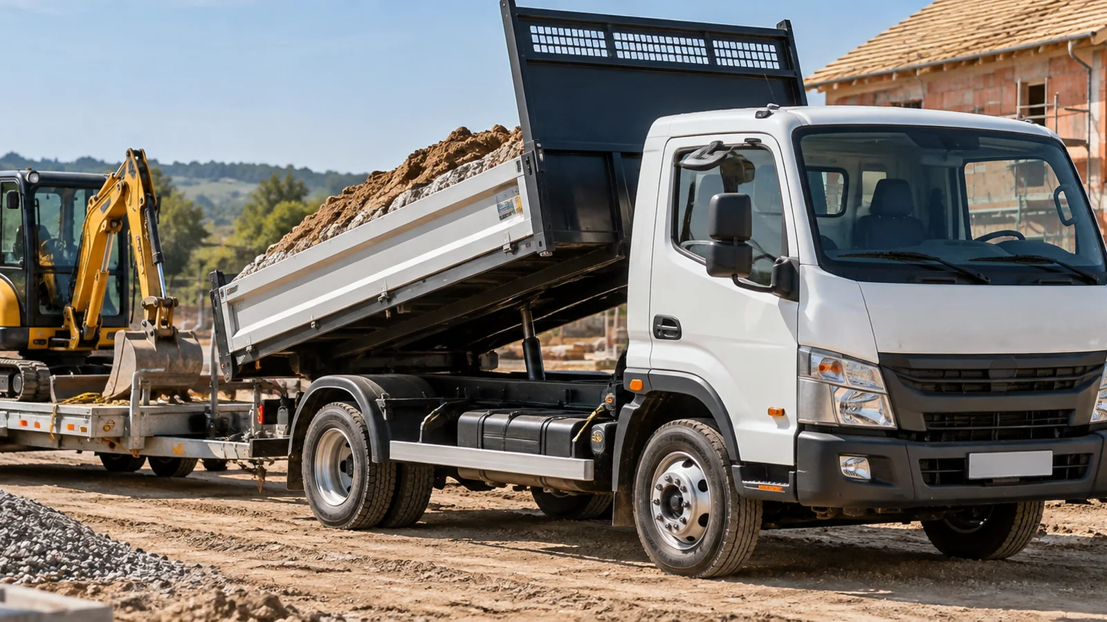Camion benne 3,5 t : PTAC, charge utile, surcharge et remorque — ce qu’il faut vérifier avant d’assurer
